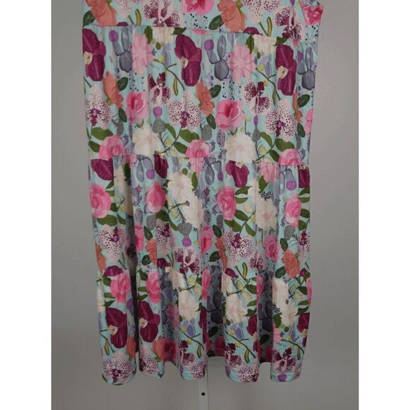 Women's Blue & Pink Floral Sleeveless Dress XL - Picture 5 of 9